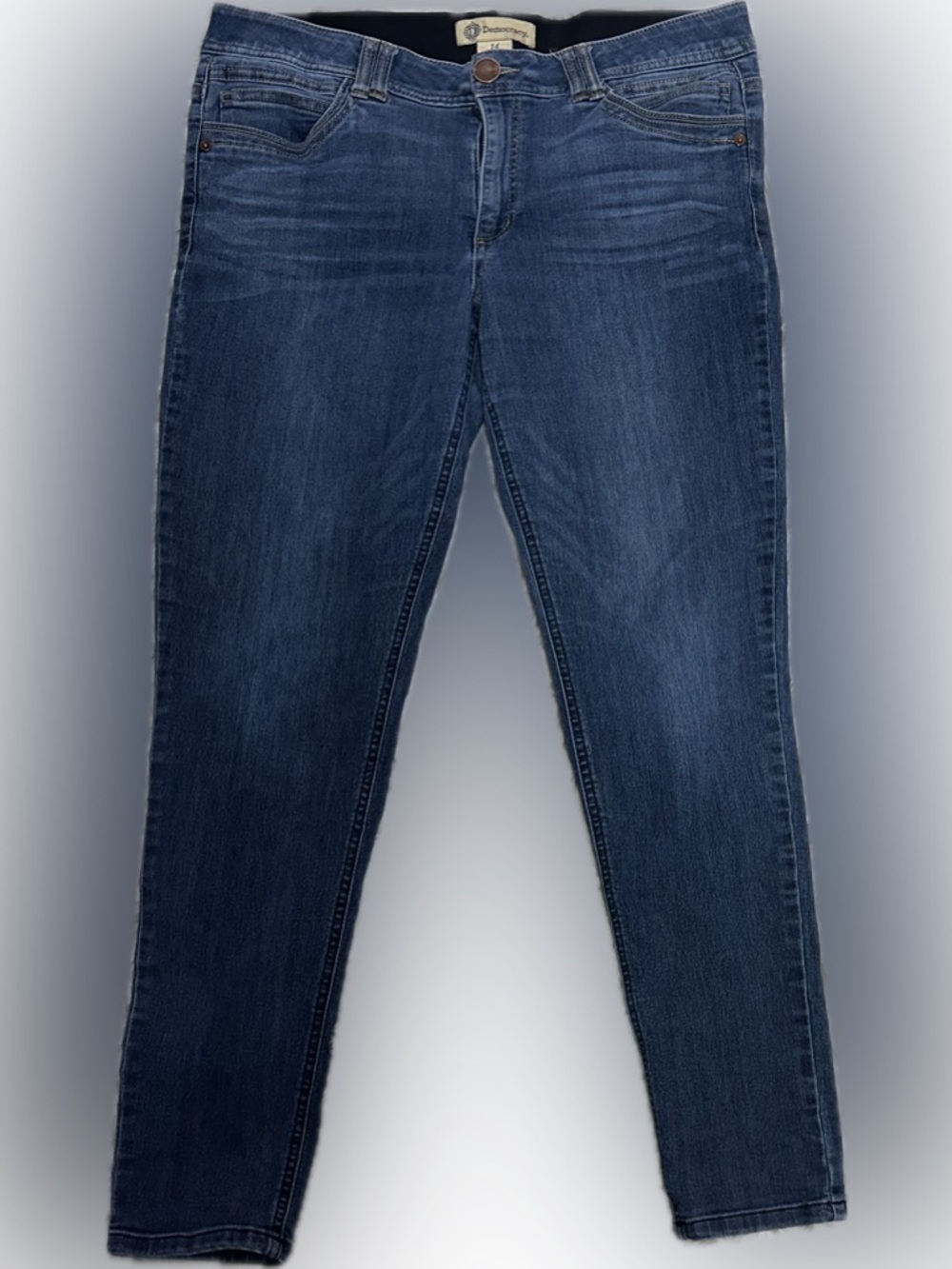 Democracy Women's Skinny Jeans in Dark Blue Wash